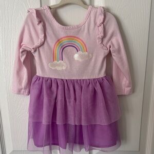Cat & Jack Pink Dress with Rainbow Design